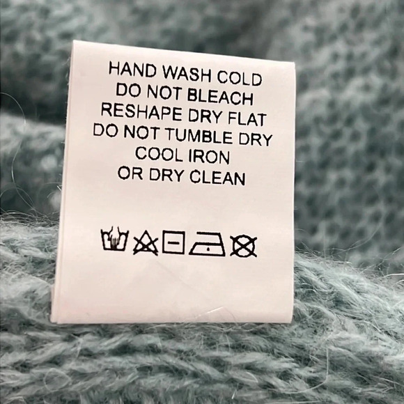 Maison Pholya Mohair Wool Blend Cowl Neck Tunic Sweater Dolman Fringe Sleeve M - Picture 12 of 12